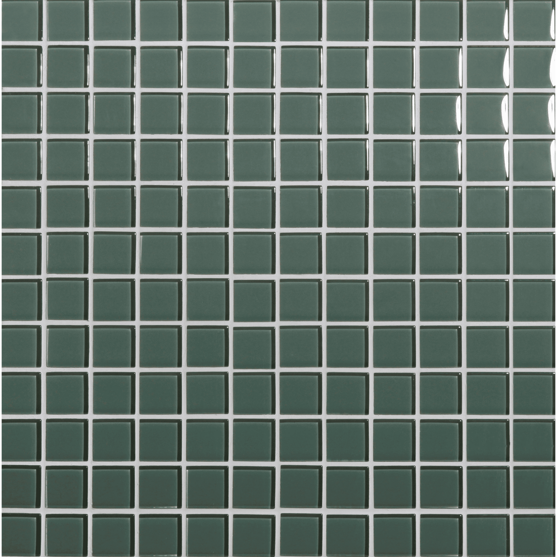 Tomei Woodland Green Colored Glass Mosaic, Field Tile, Trim