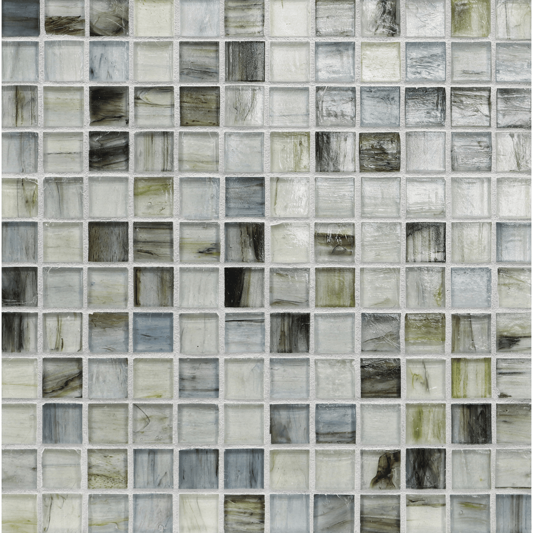 Tozen Arsenic Colored Glass Mosaic, Field Tile, Trim