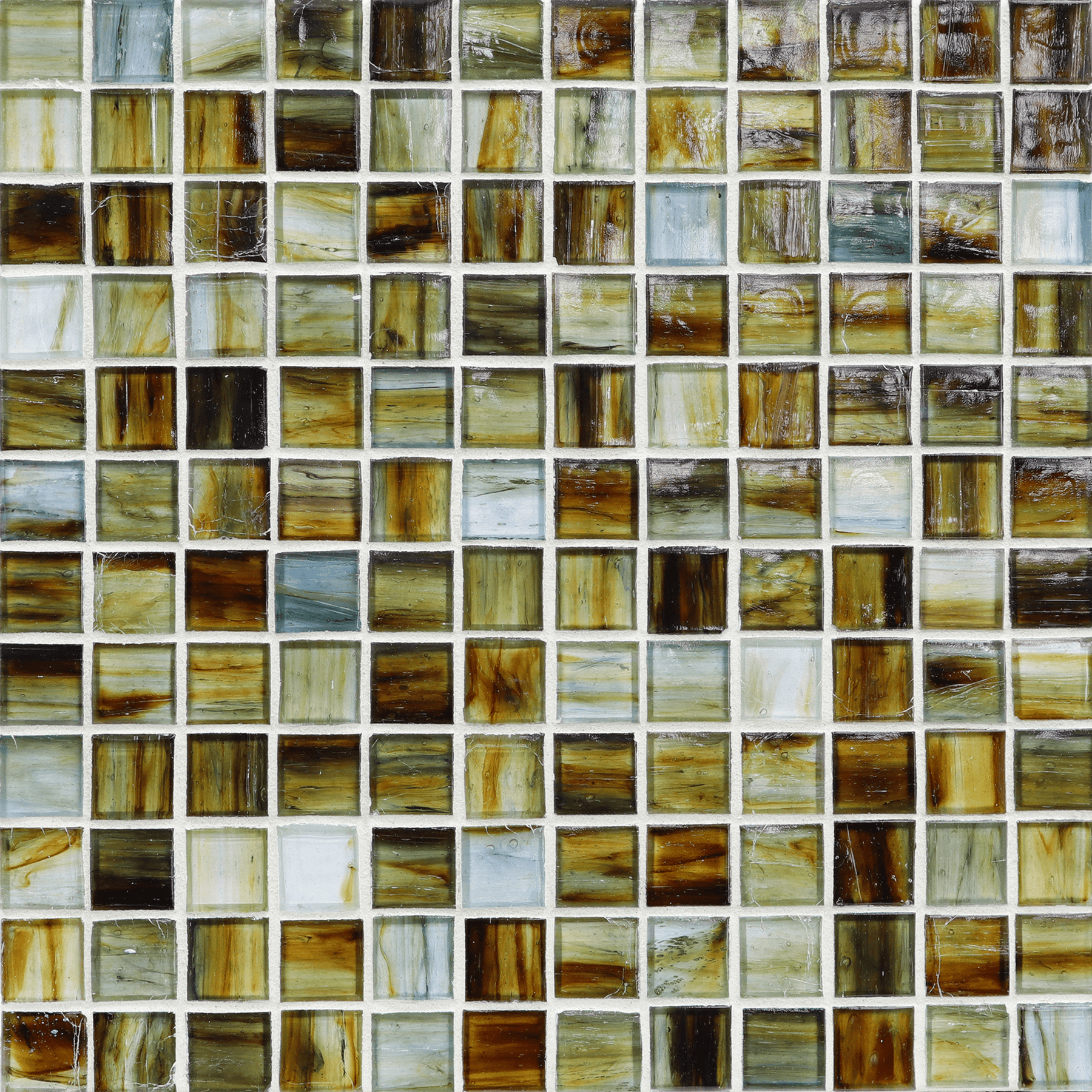 Tozen Copper Colored Glass Mosaic, Field Tile, Trim