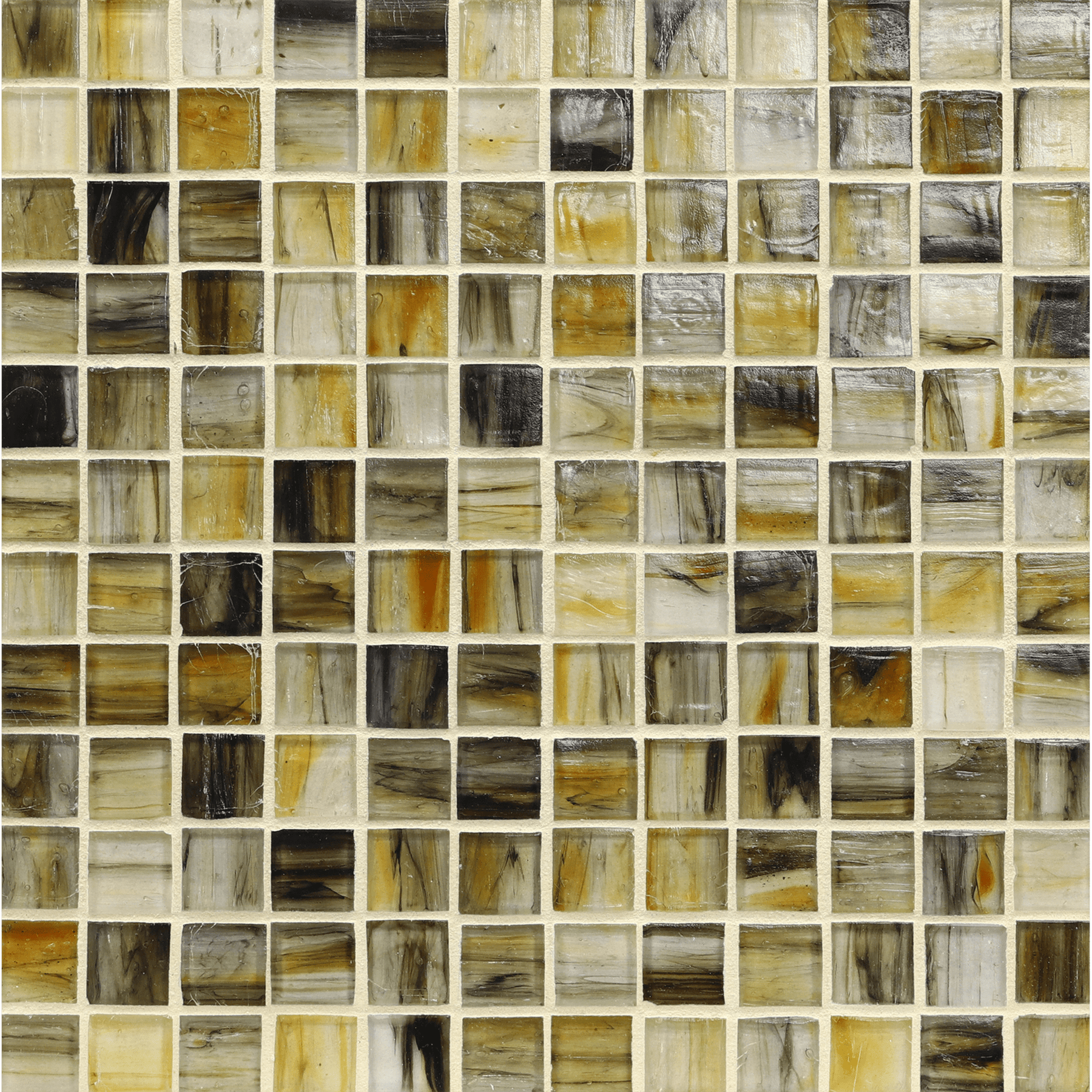 Tozen Tin Colored Glass Mosaic, Field Tile, Trim