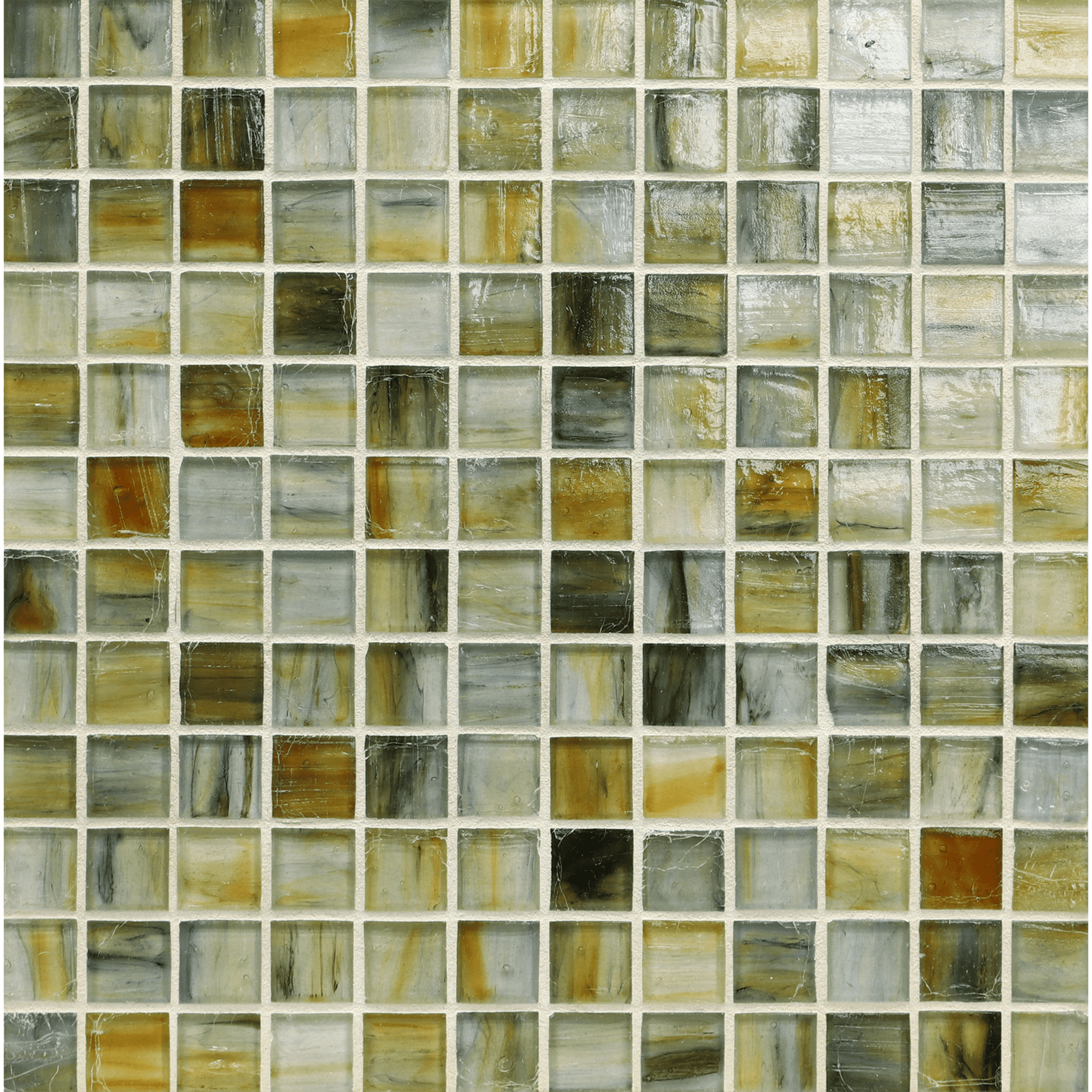 Tozen Xenon Colored Glass Mosaic, Field Tile, Trim