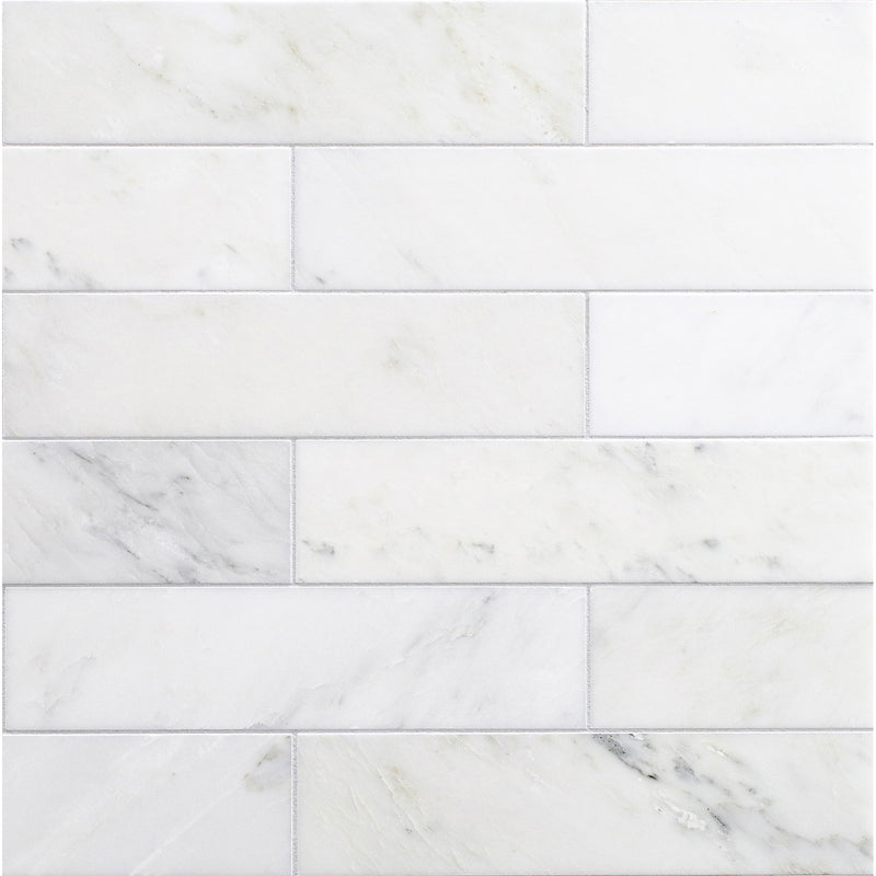 Vesuvio Napoli White Marble&Colored Glass Mosaic, Field Tile, Trim