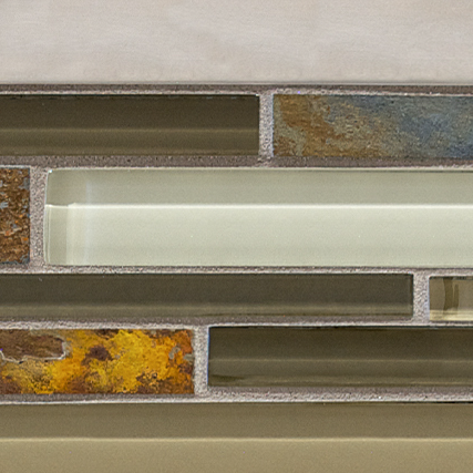 GSS Mosaic Nature Trail Stone Blend&Glass&Stainless Steel Mosaic