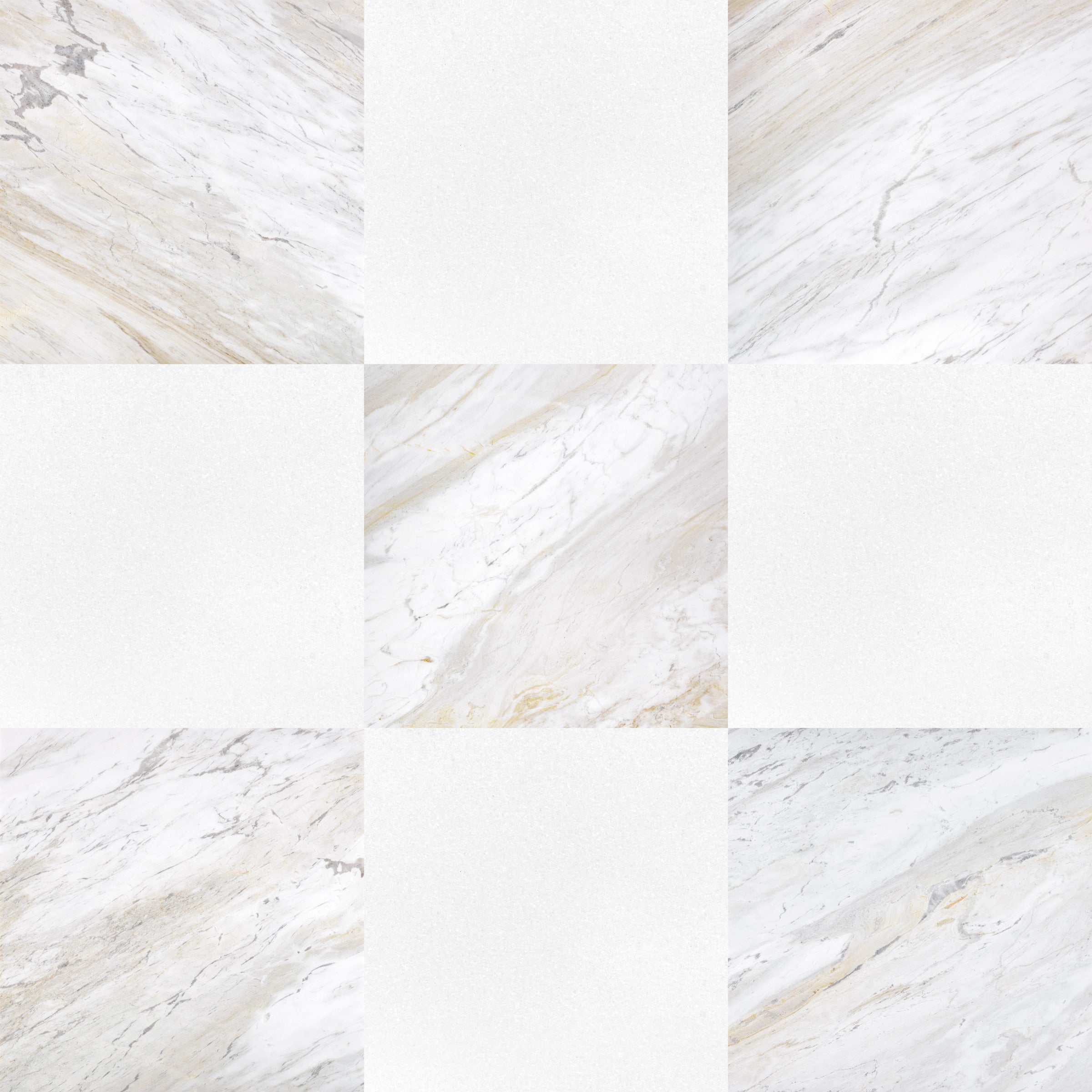 Ajax Gold & Thassos White Checkerboard