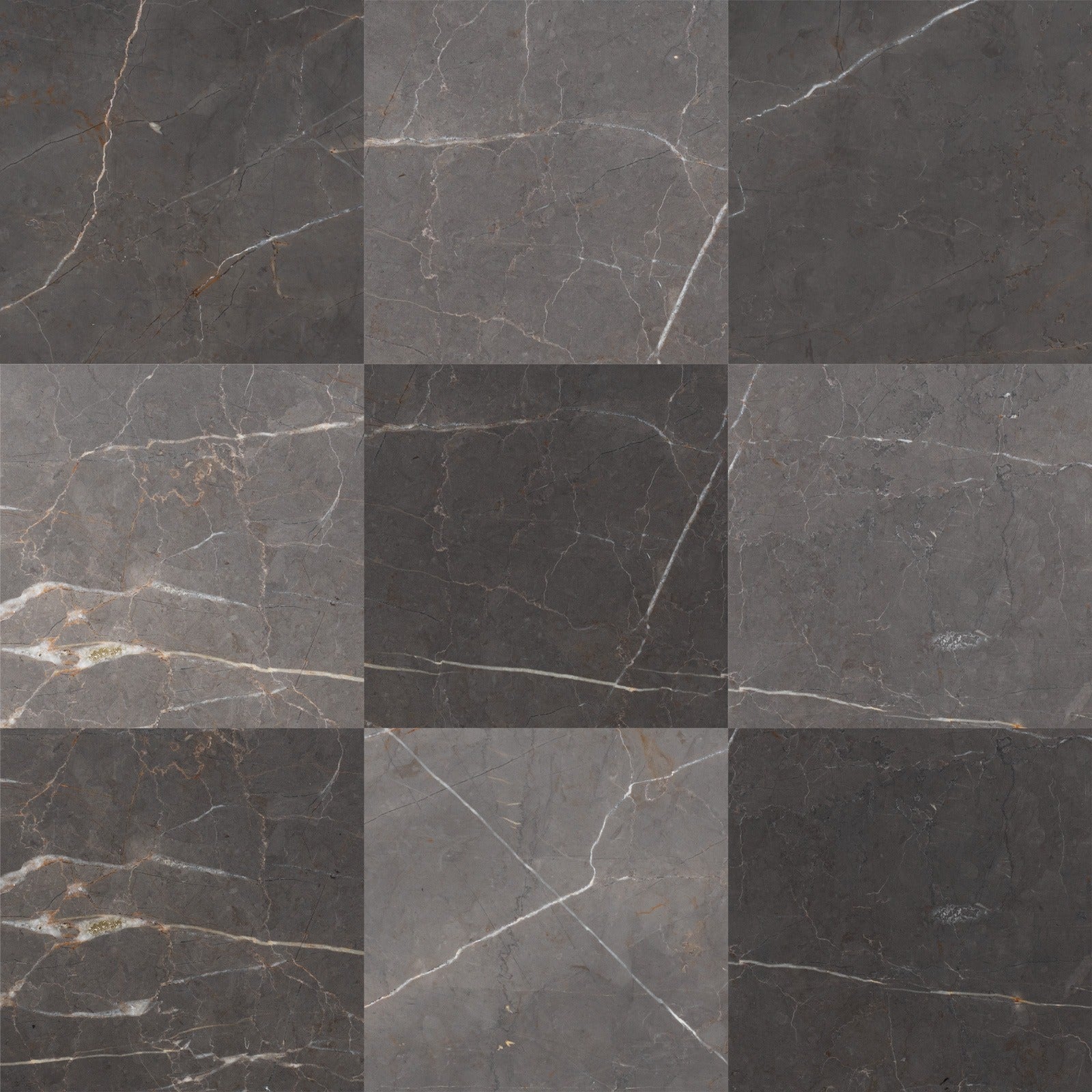Graphite Polished & Honed Checkerboard
