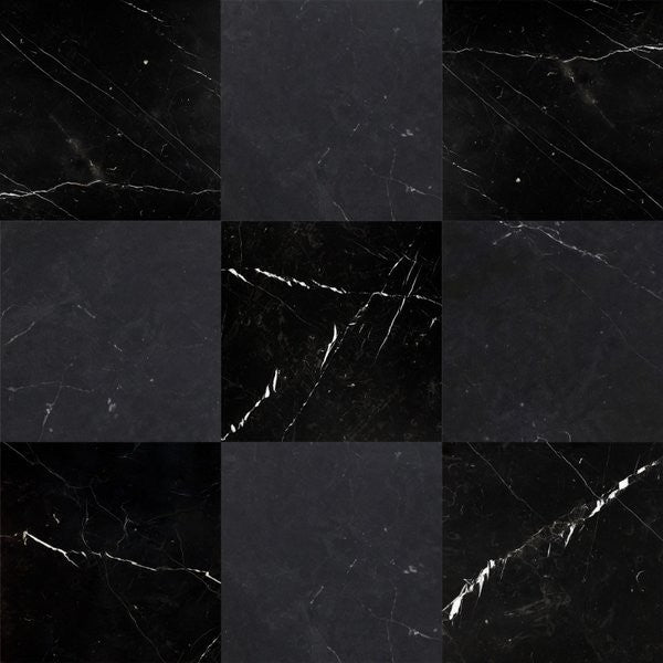 Negro Marquina Polished & Honed Checkerboard