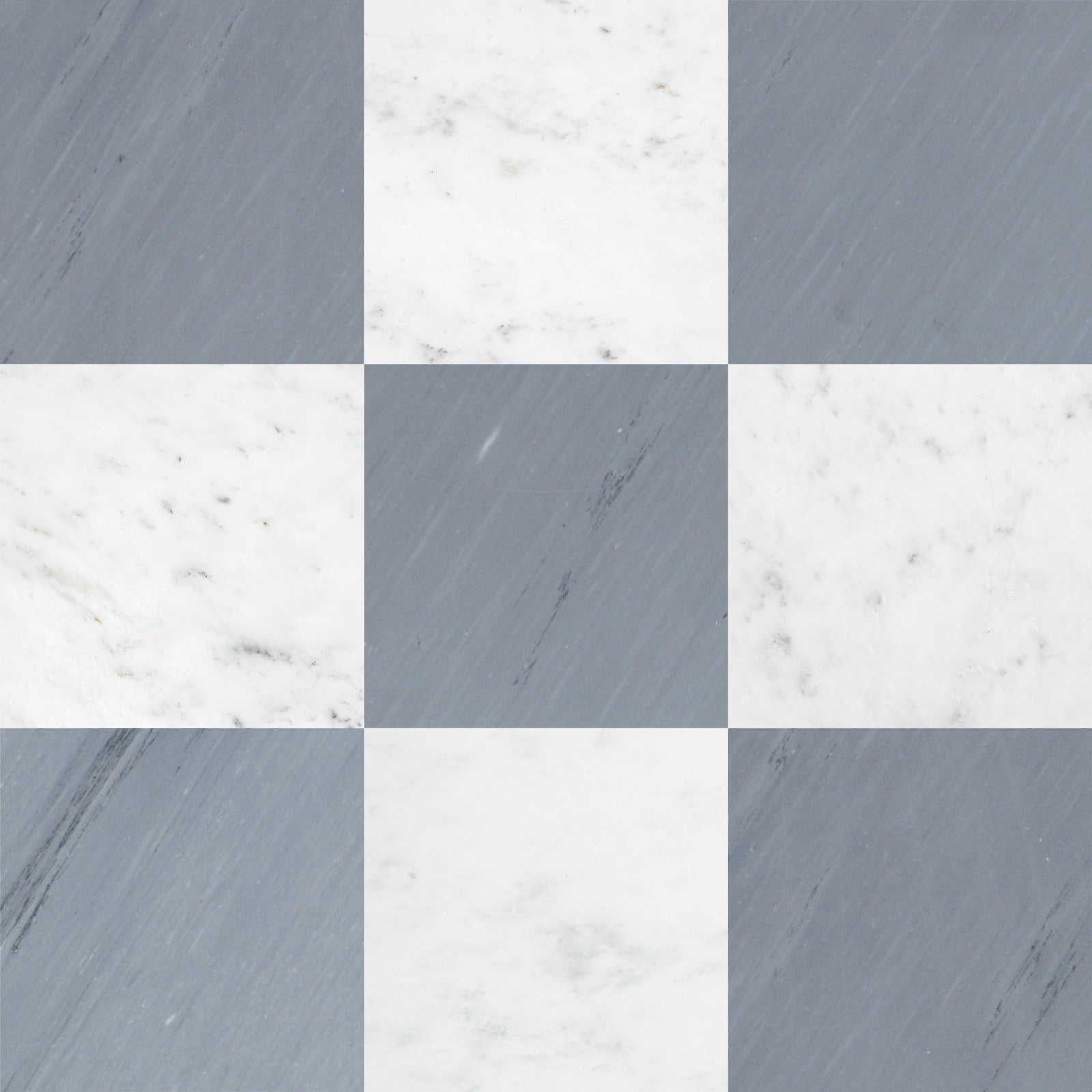 Oriental White & Bardiglio Imperiale Checkerboard