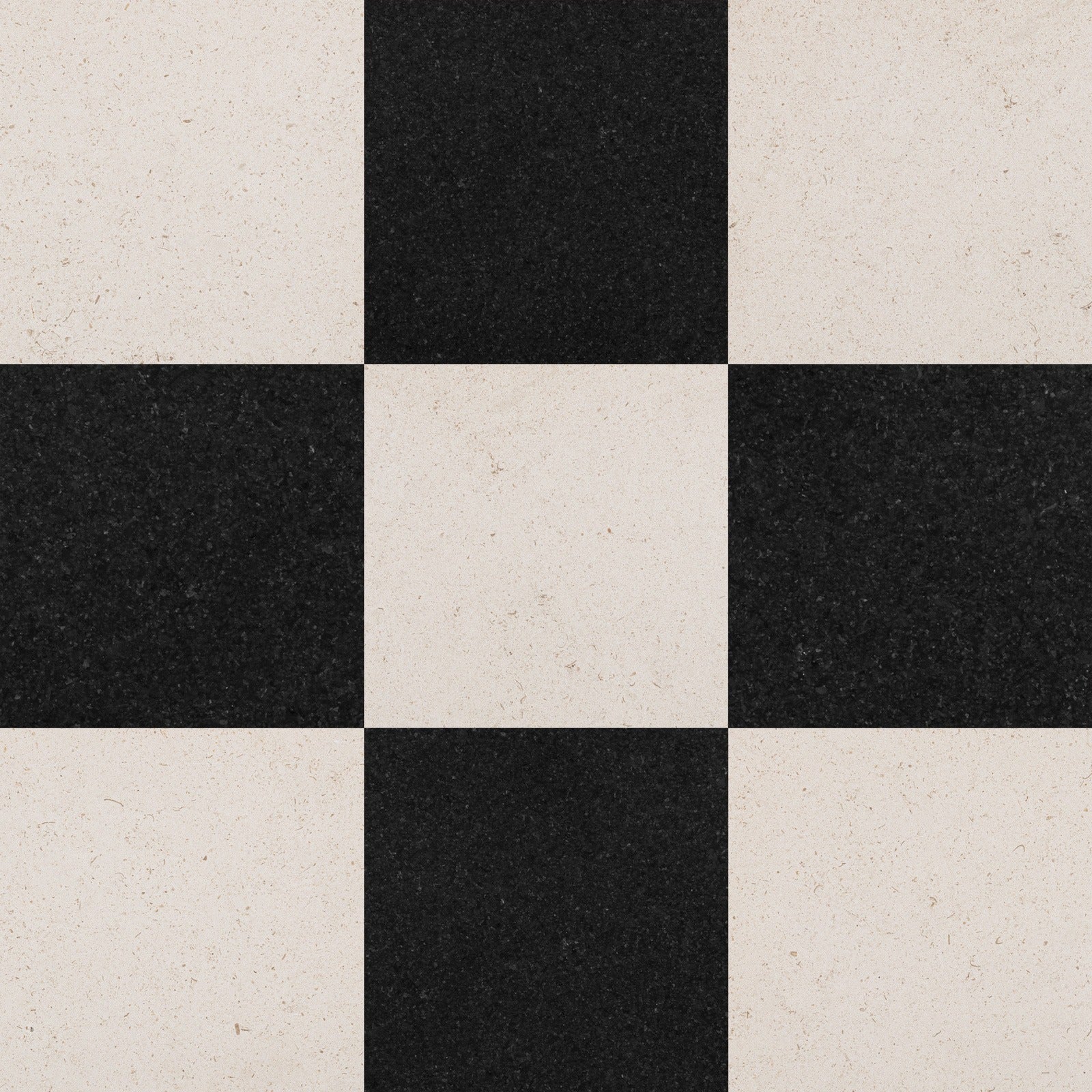 Porto Beige & Absolute Black Checkerboard