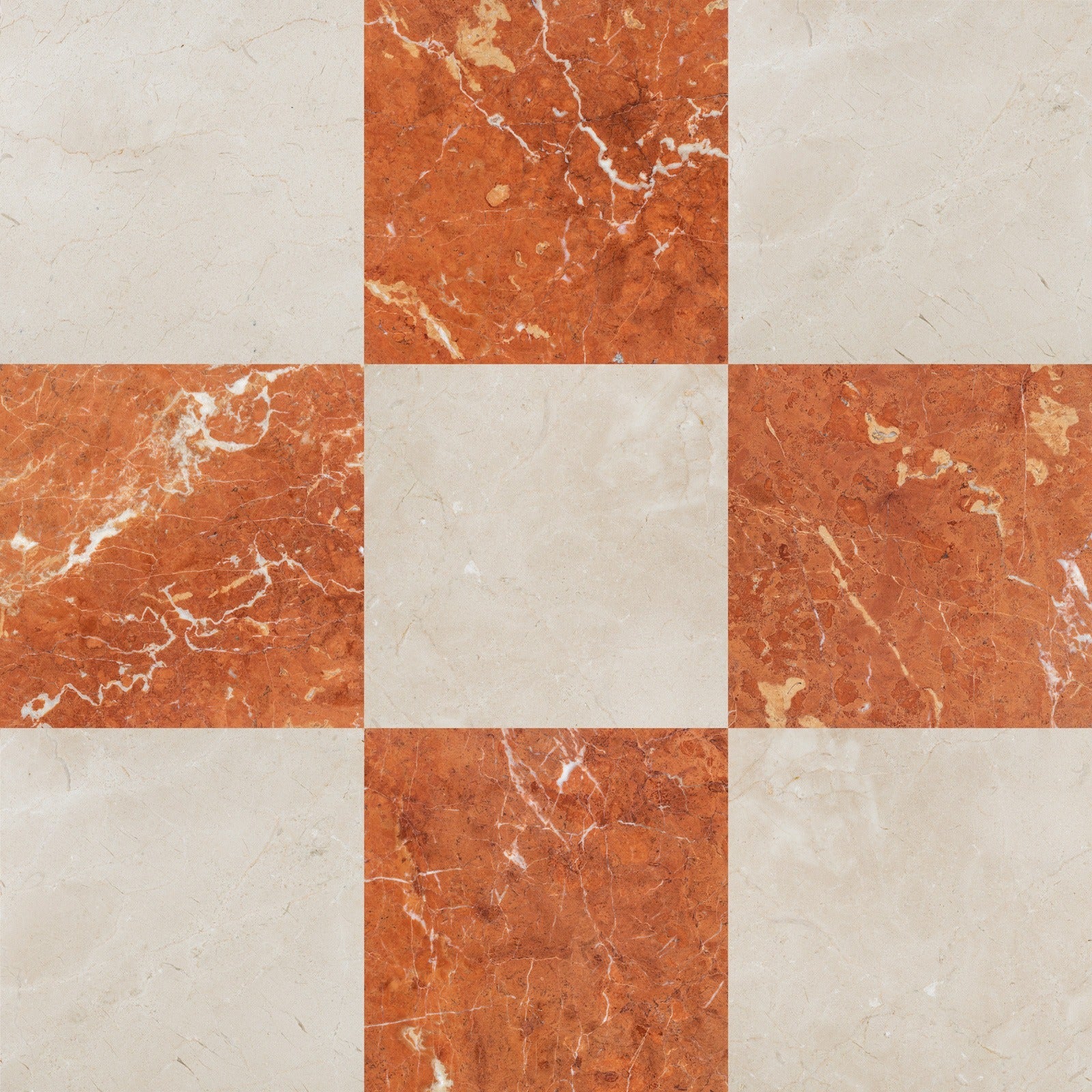 Rojo Alicante & Crema Marfil Select Checkerboard
