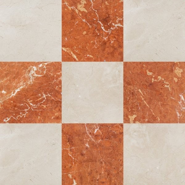 Rojo Alicante & Crema Marfil Select Checkerboard