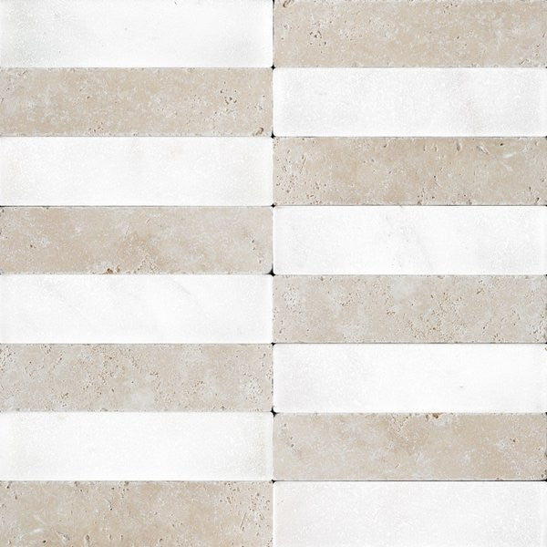 Thassos White & Ivory Premium Checkerboard