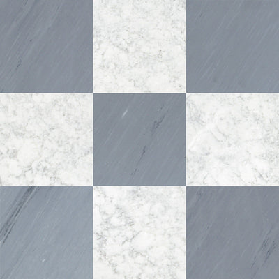 White Carrara & Bardiglio Imperiale Checkerboard – Marble collection