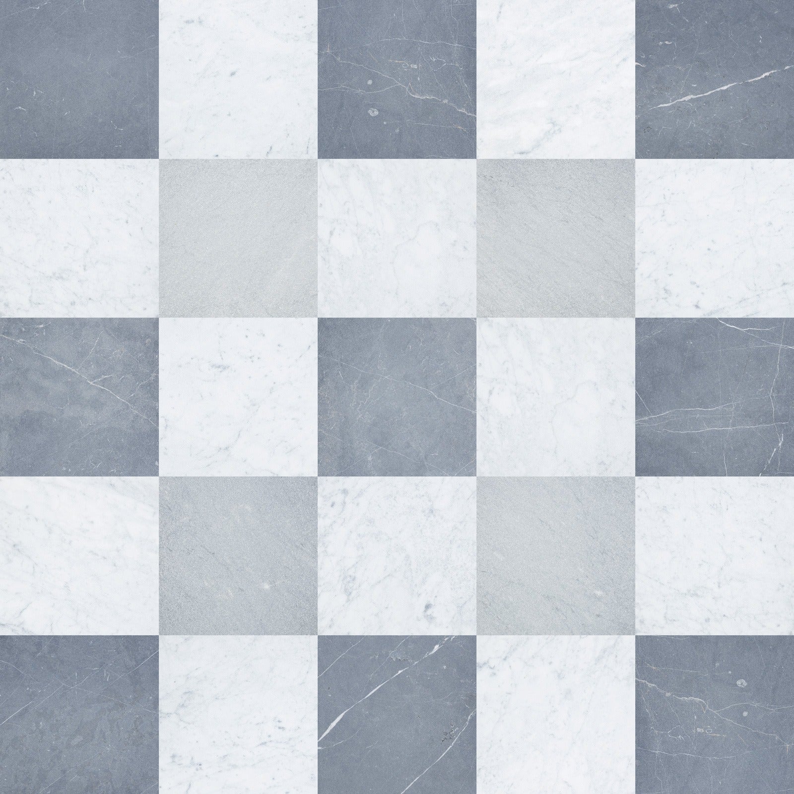 White Carrara, Negro Marquina & Bardiglio Imperiale Checkerboard