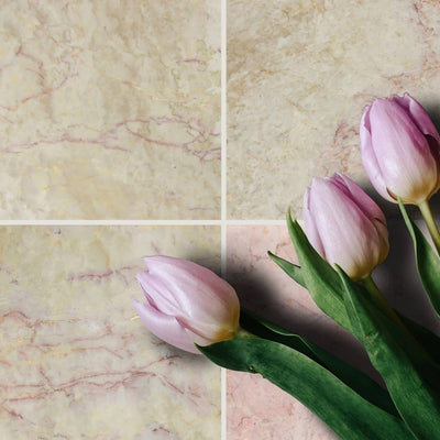 Pink Marble tile and surface collection