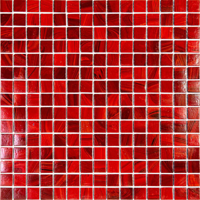 Red Glass Tile And Mosaic