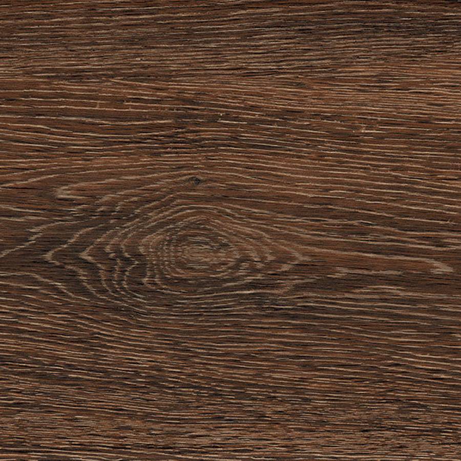 Porcelain tile with chestnut brown wood grain design for flooring or wall decoration.