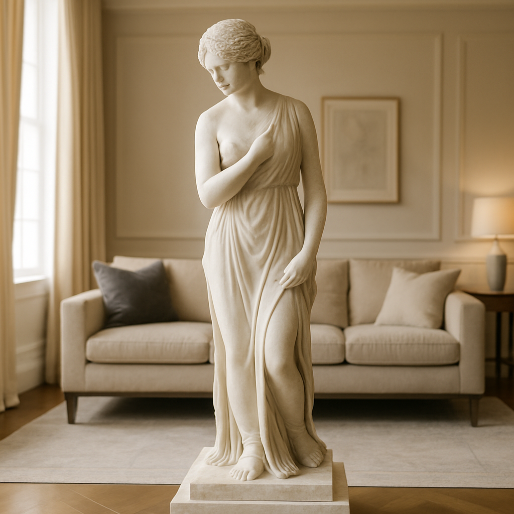 Decorative standalone sculptures for interior design focal points and aesthetic enhancement