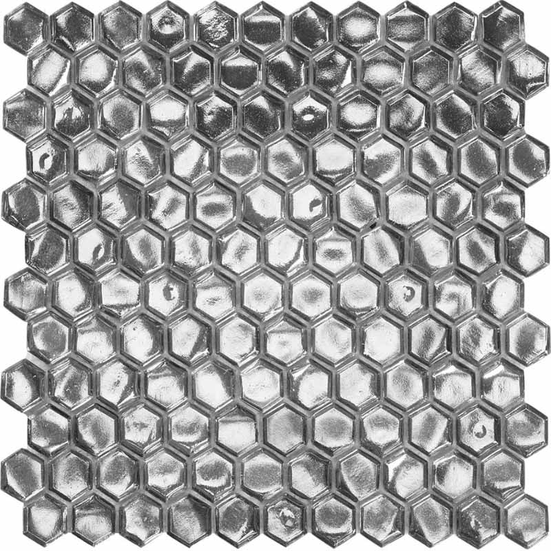 Glamour Platinum Colored Glass Mosaic
