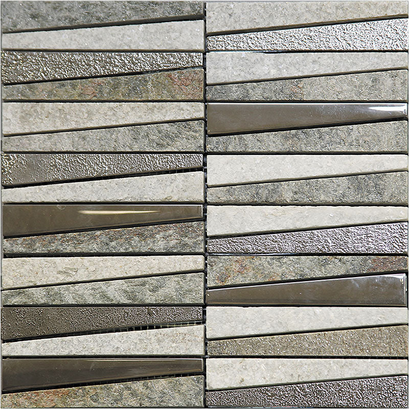 Cityscape Quartz Colored Glass Mosaic