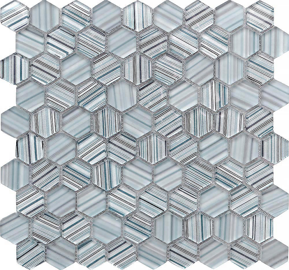 Iceland Hexagonal Colored Glass Mosaic