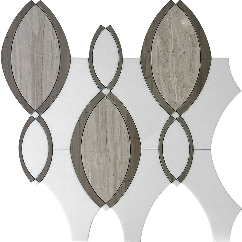 Waterjet Raindrop Colored Glass Mosaic