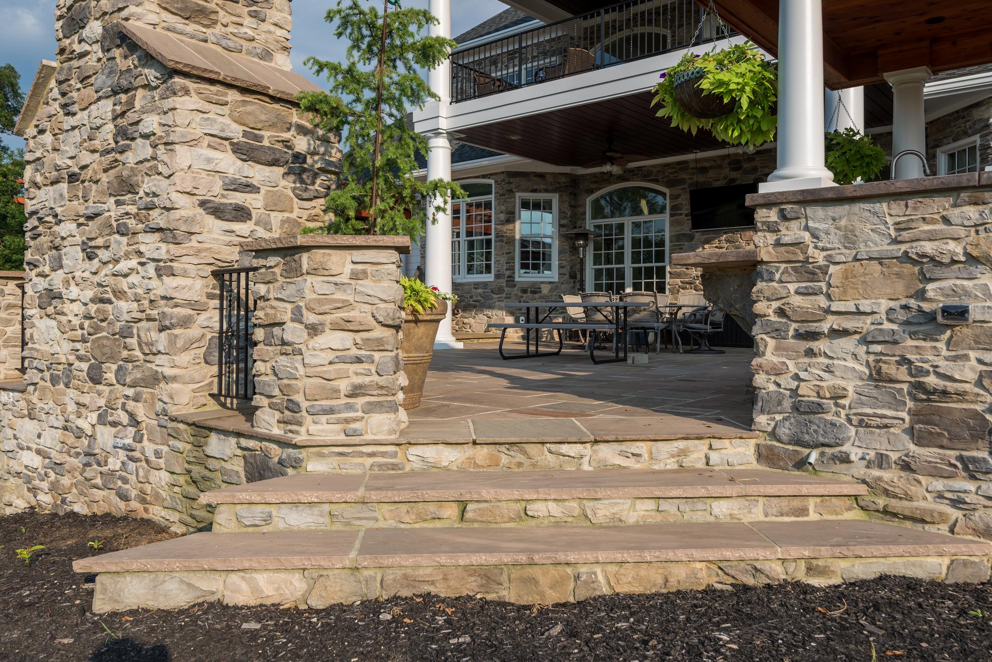 Hardscape collection: durable pavers, steps, edges for elegant outdoor spaces.