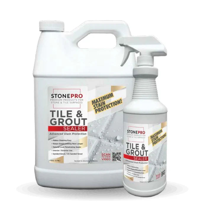 Tile and grout sealers for moisture protection and enhanced surface finish