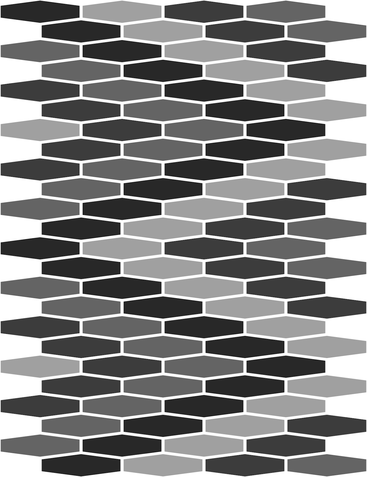 Textile Bargello Colored Glass Mosaic