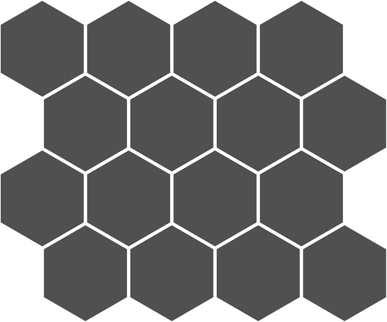 Vesuvio Hexagon 3" Marble&Colored Glass Mosaic