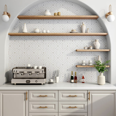 White Marble Mosaic tile and surface collection