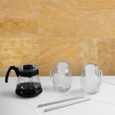 Yellow Marble tile and surface collection