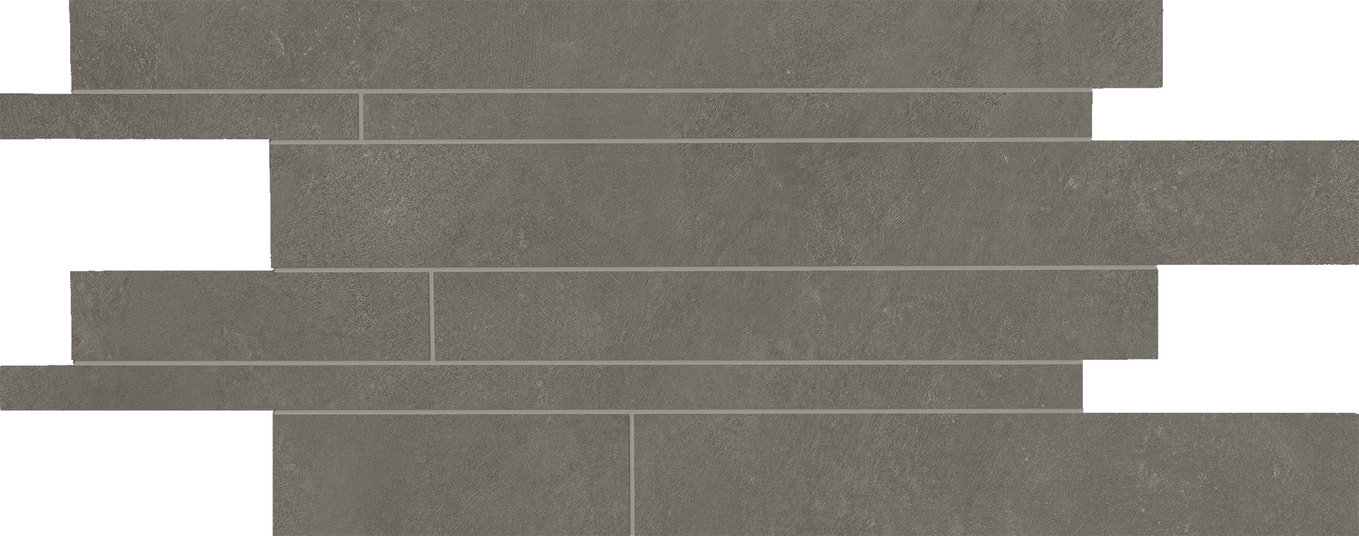 Karman Antracite porcelain decorative accent tile by Emil, 11 13/16"x23 5/8"x9.5-mm size. Premium Italian porcelain for floors and walls.