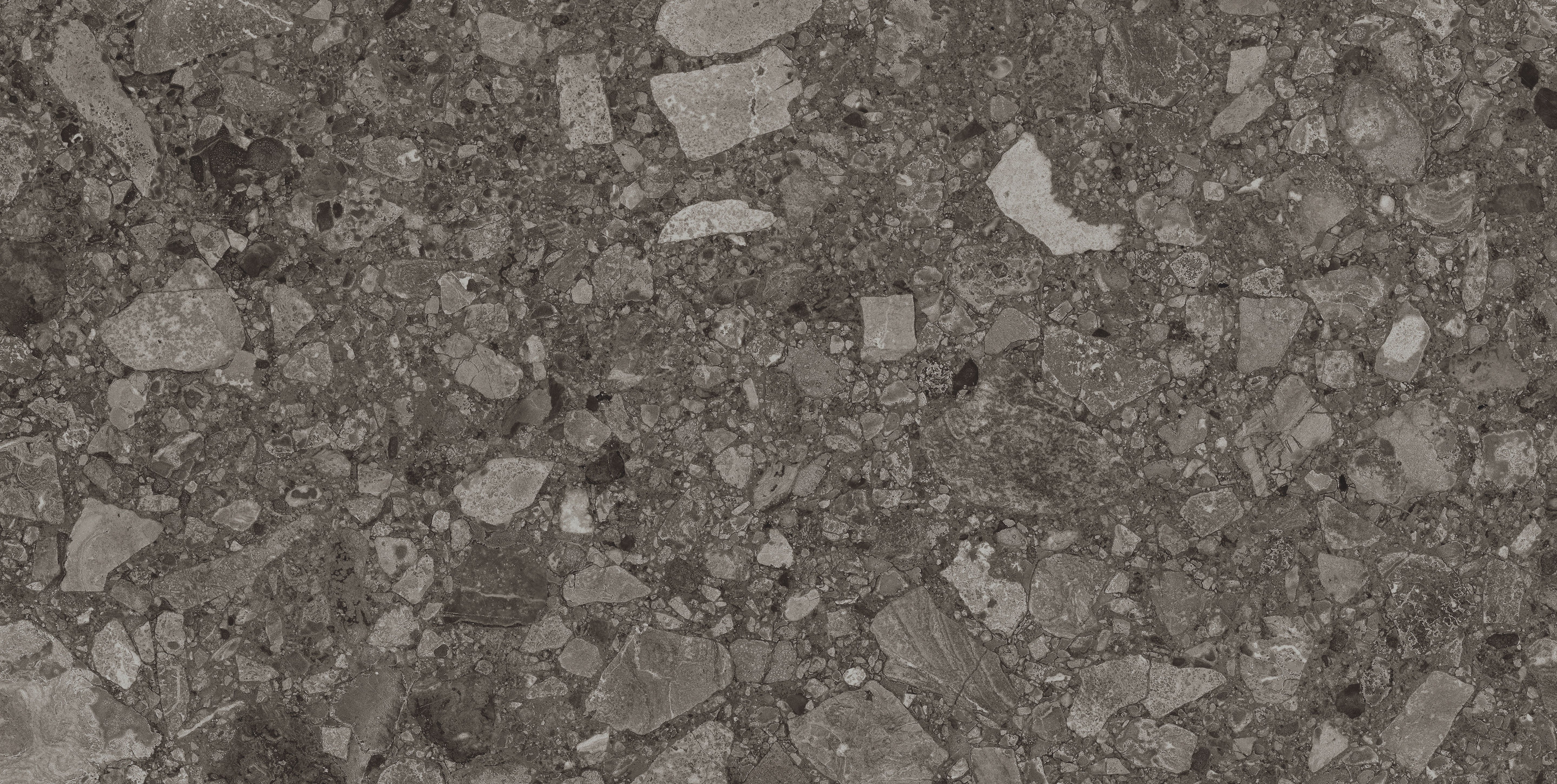 Mood Smoke porcelain field tile, top-down product view, 12"×24"×11/32" size. Premium porcelain for floors and walls.