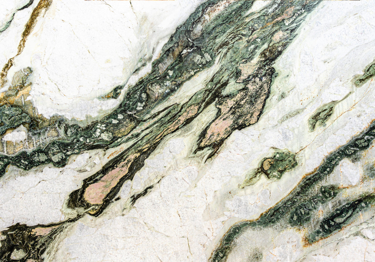 Marble Slabs Calacatta Da Vinci marble slabs, top-down product view. Premium marble for floors and walls.
