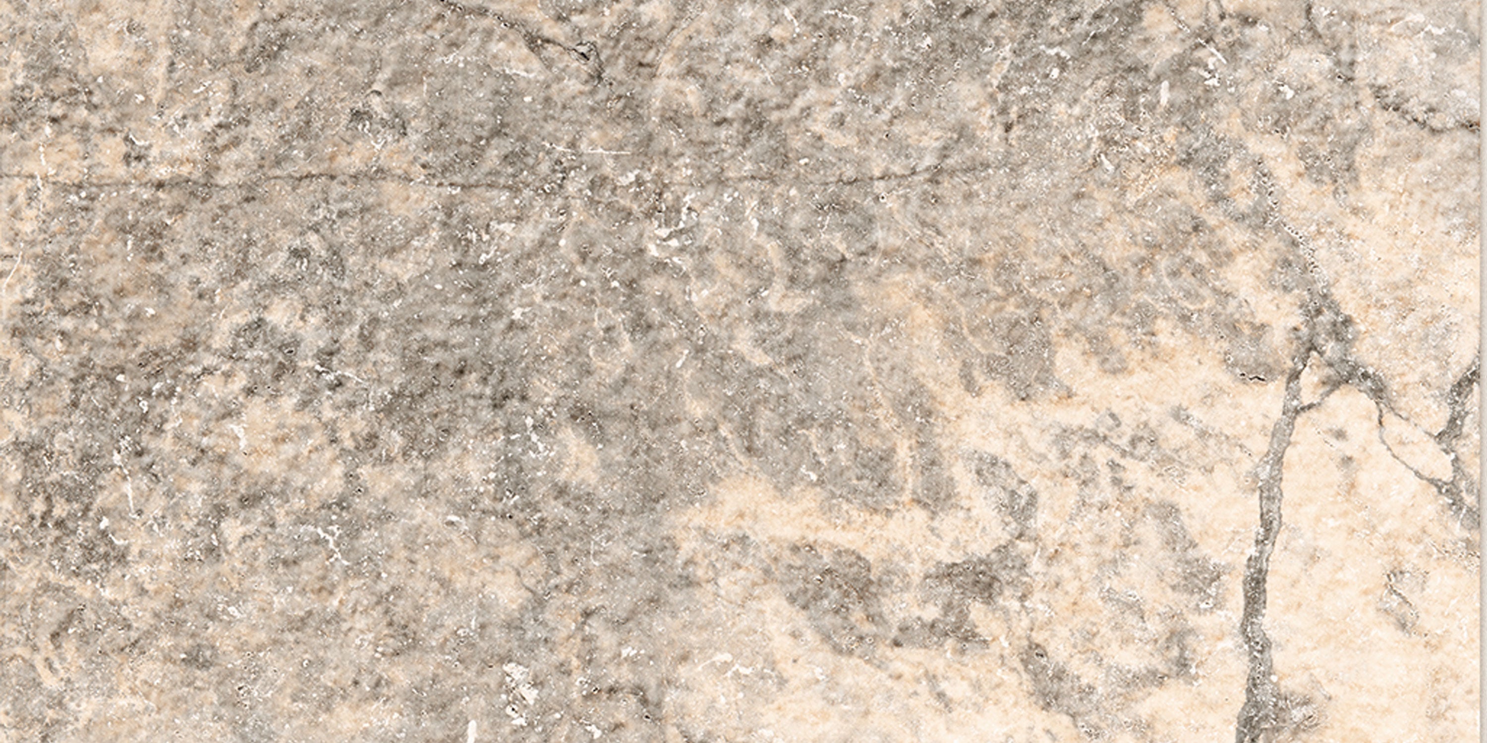 FRONTIER20 Cross Cut Silver porcelain pavers, top-down product view, 24"×48"×25/32" size. Premium porcelain for floors and walls.
