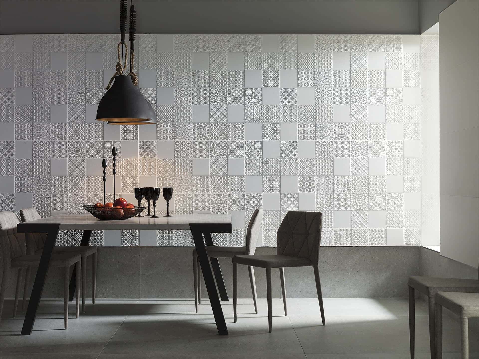 Matt White Deco Wall Tile (18x47x10-mm | matt)