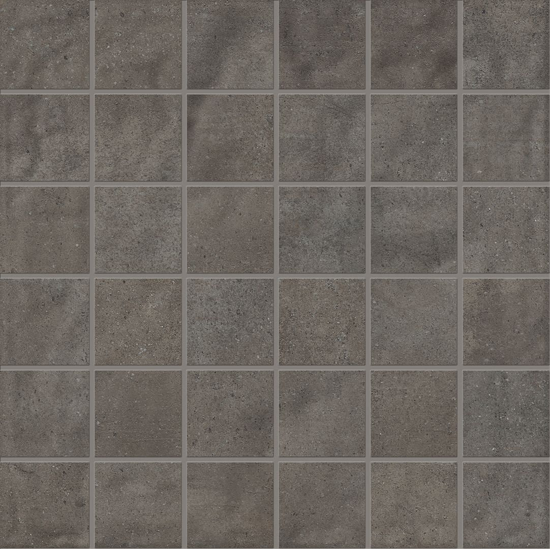Forme ANTRACITE porcelain mosaic tile by Emil, naturale finish, 12"x12" size. Premium Italian porcelain for floors and walls.