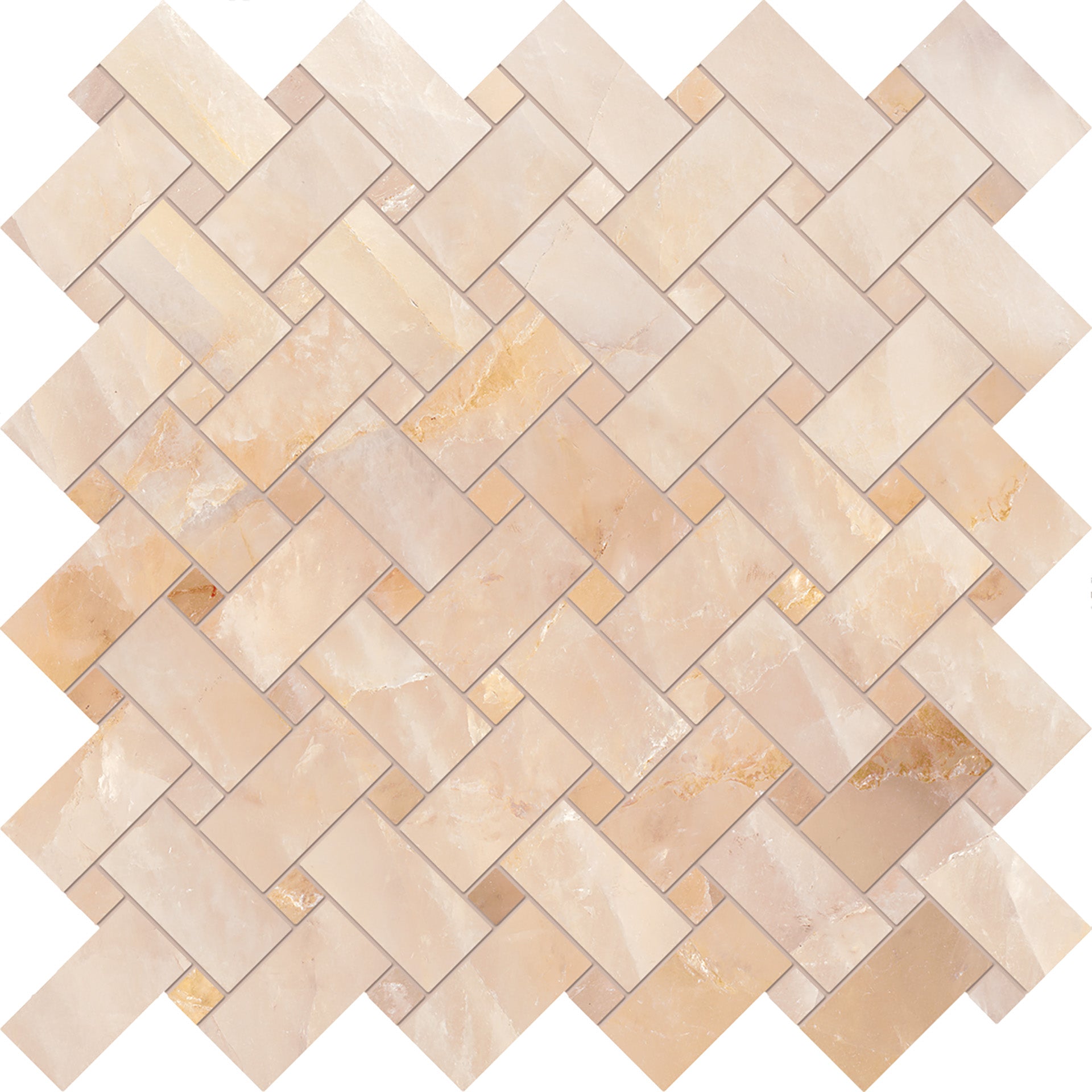 Tele di Marmo Crystal Extra Pink porcelain mosaic tile by Emil, silktech finish, 11 13/16"x11 13/16"x9-mm size. Premium Italian porcelain for floors and walls.