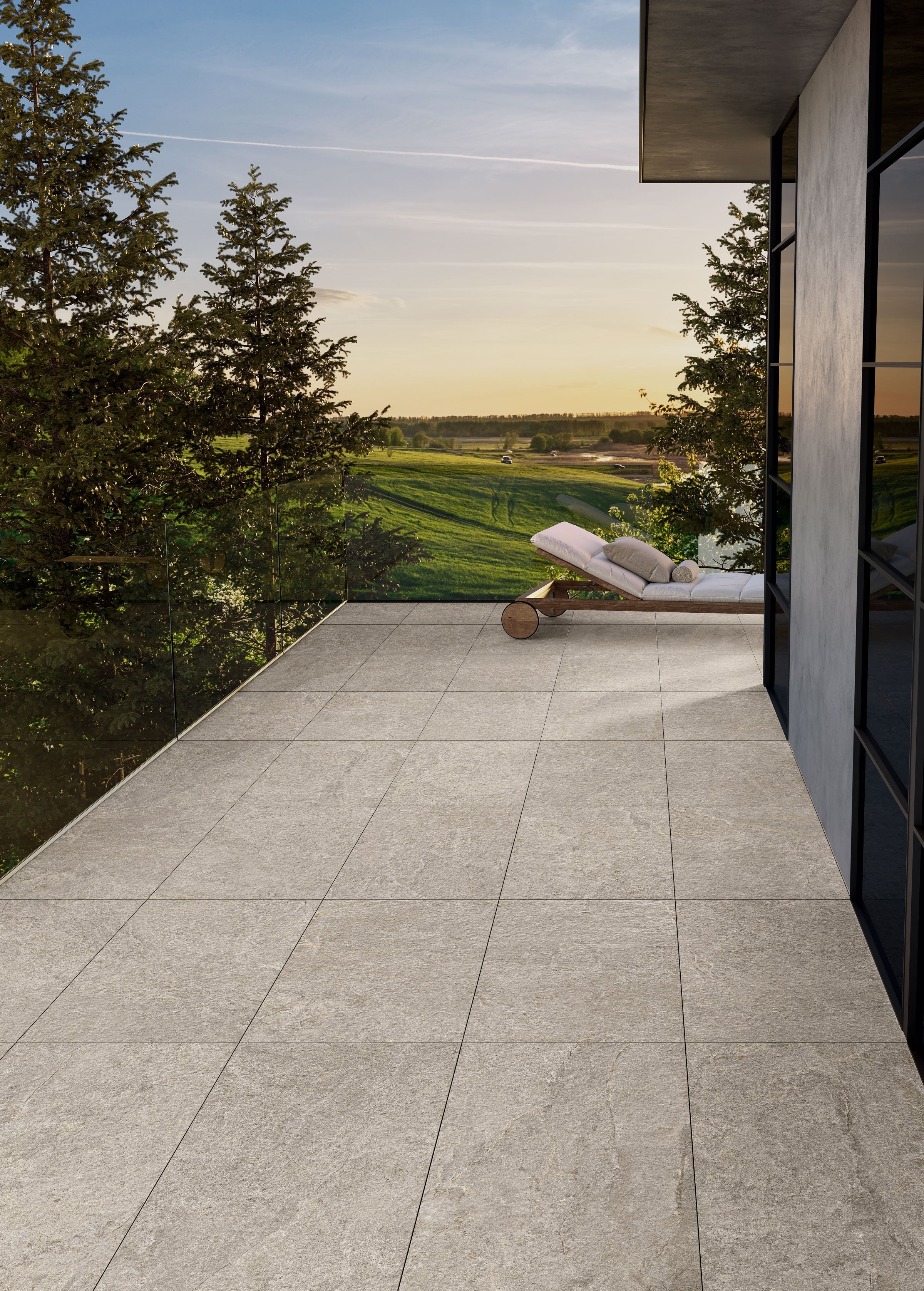 FARMHOUSE LIVING: Pewter Paving Tile (24"x48"x20-mm | grip)