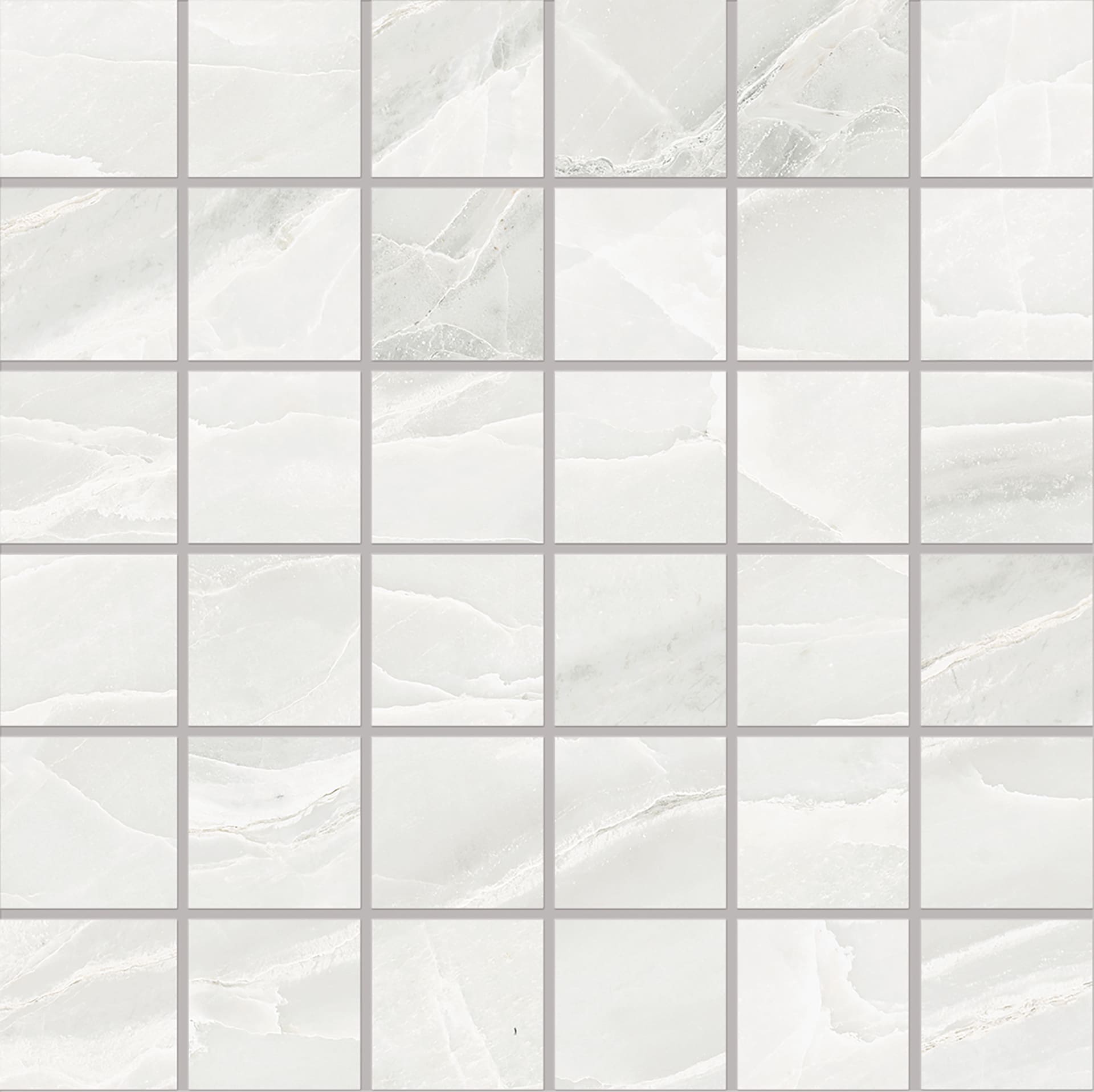 Tele Di Marmo Selection White Paradise porcelain mosaic tile by Emil, naturale finish, 11 13/16"x11 13/16"x9.5-mm size. Premium Italian porcelain for floors and walls.