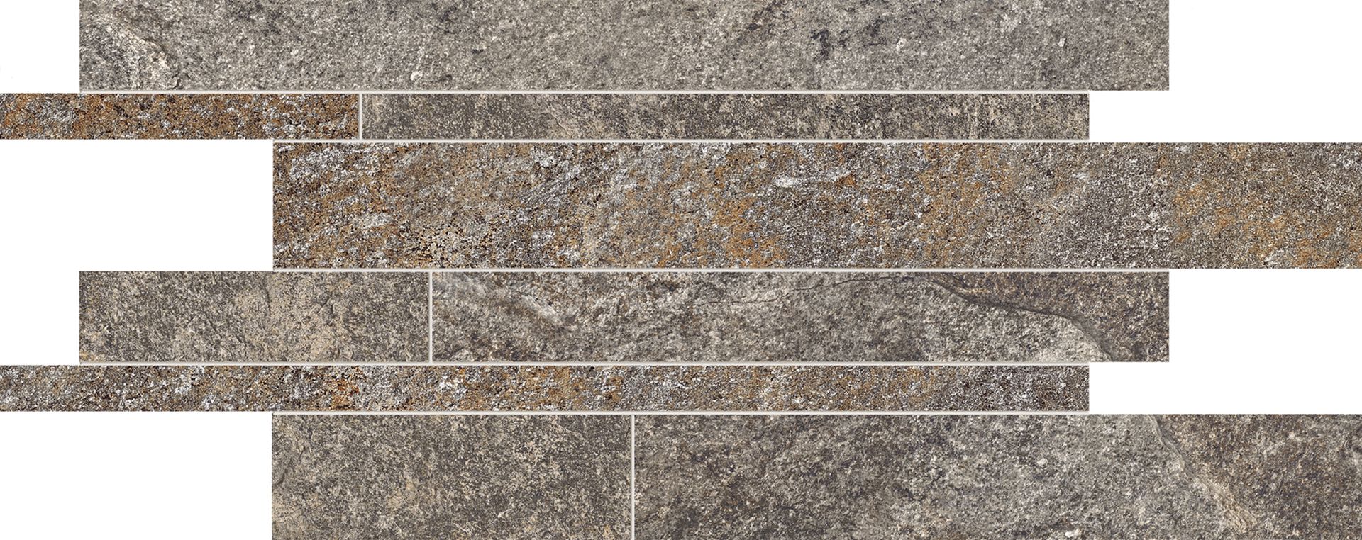 Oros Stone Anthracite porcelain decorative accent tile by Emil, naturale finish. Premium Italian porcelain for floors and walls.