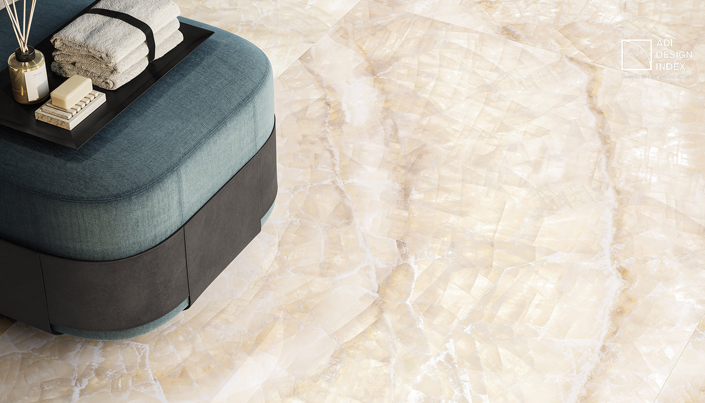 Tele di Marmo Lumia IVORY GIOIELLO porcelain mosaic tile by Emil, full lappato finish, 12"x12" size. Premium Italian porcelain for floors and walls.