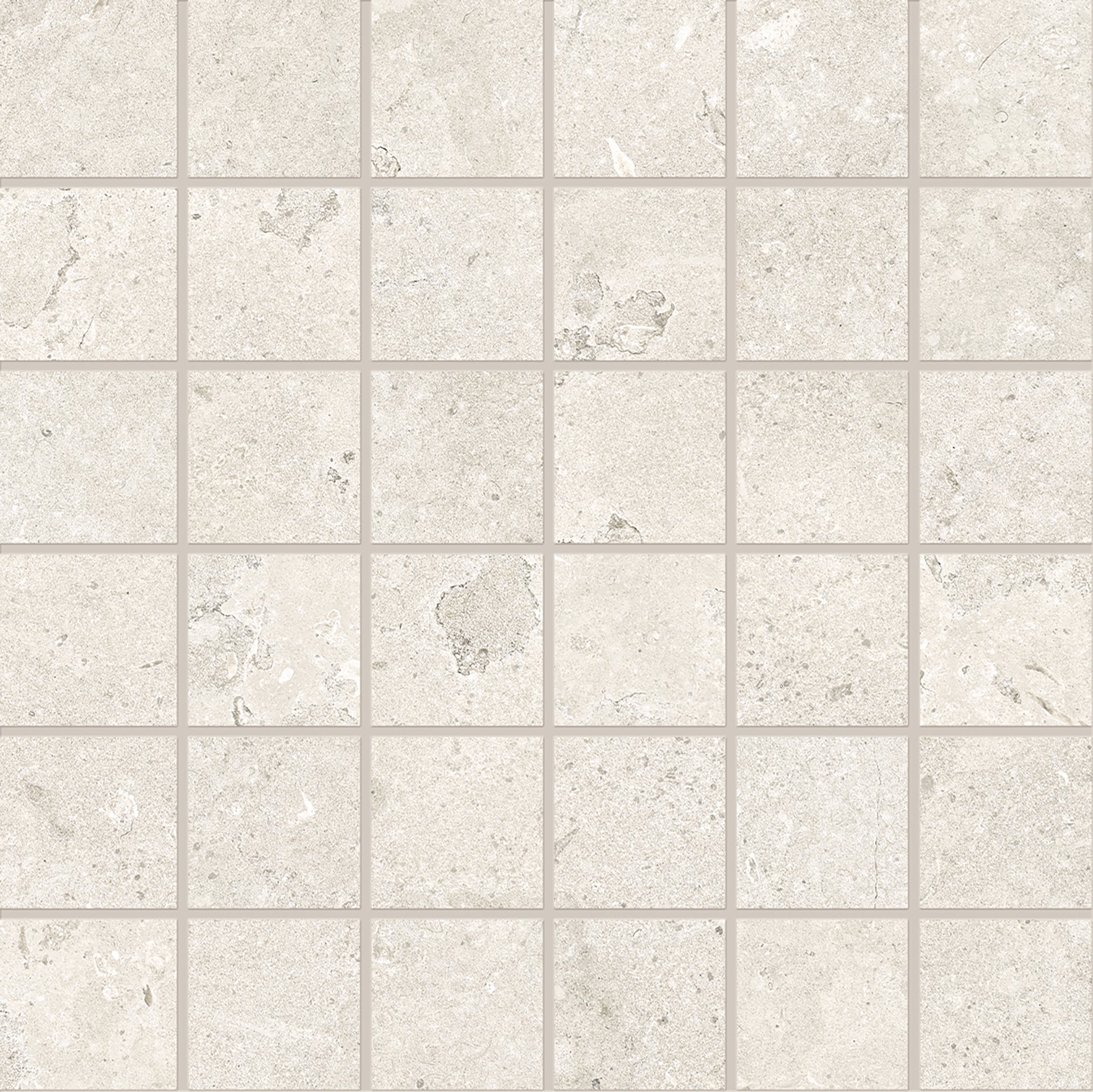 Unique Bourgogne Blanc porcelain mosaic tile by Emil, 11 13/16"x11 13/16"x9-mm size. Premium Italian porcelain for floors and walls.