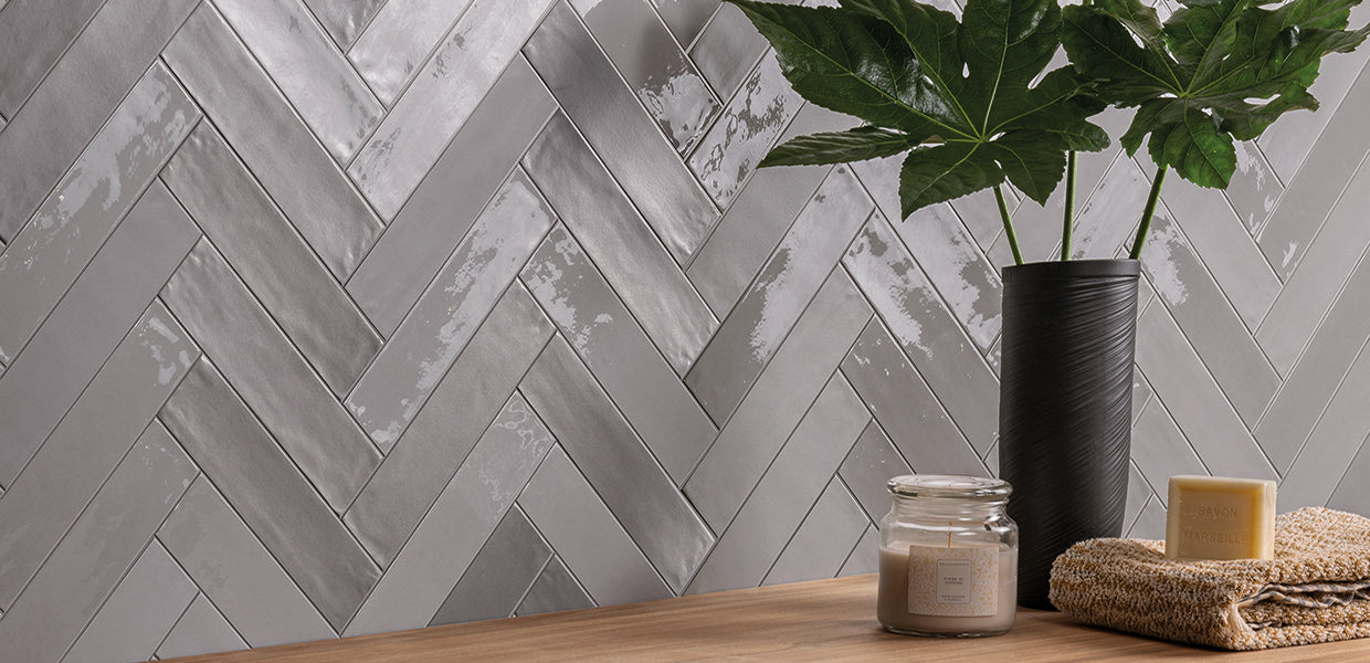 Totalook Grigio porcelain field tile by Emil, matt finish, 2 3/8"x9 1/2"x9.5-mm size. Premium Italian porcelain for floors and walls.