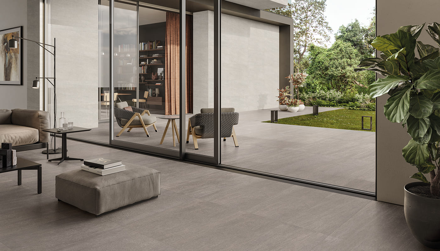 Elegance Pro DARK GREY porcelain mosaic tile by Emil, naturale finish, 12"x12" size. Premium Italian porcelain for floors and walls.