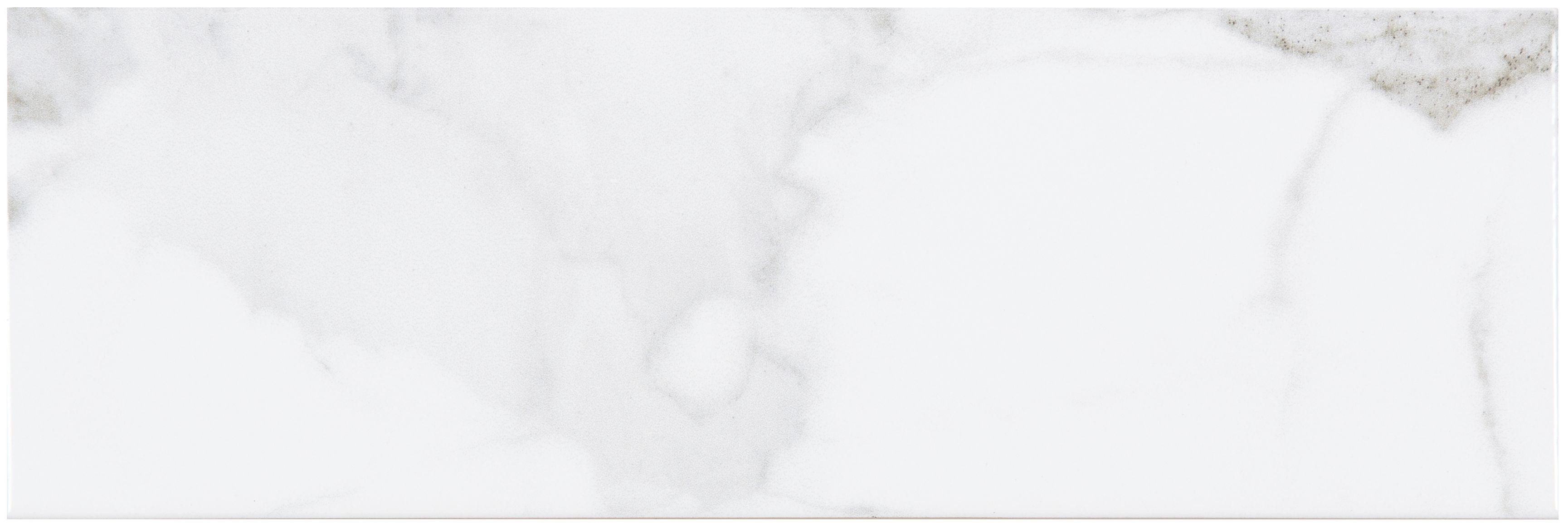 Statuario field tile by Anatolia Tile, top-down product view, 4"×12" size. Premium porcelain for floors and walls.