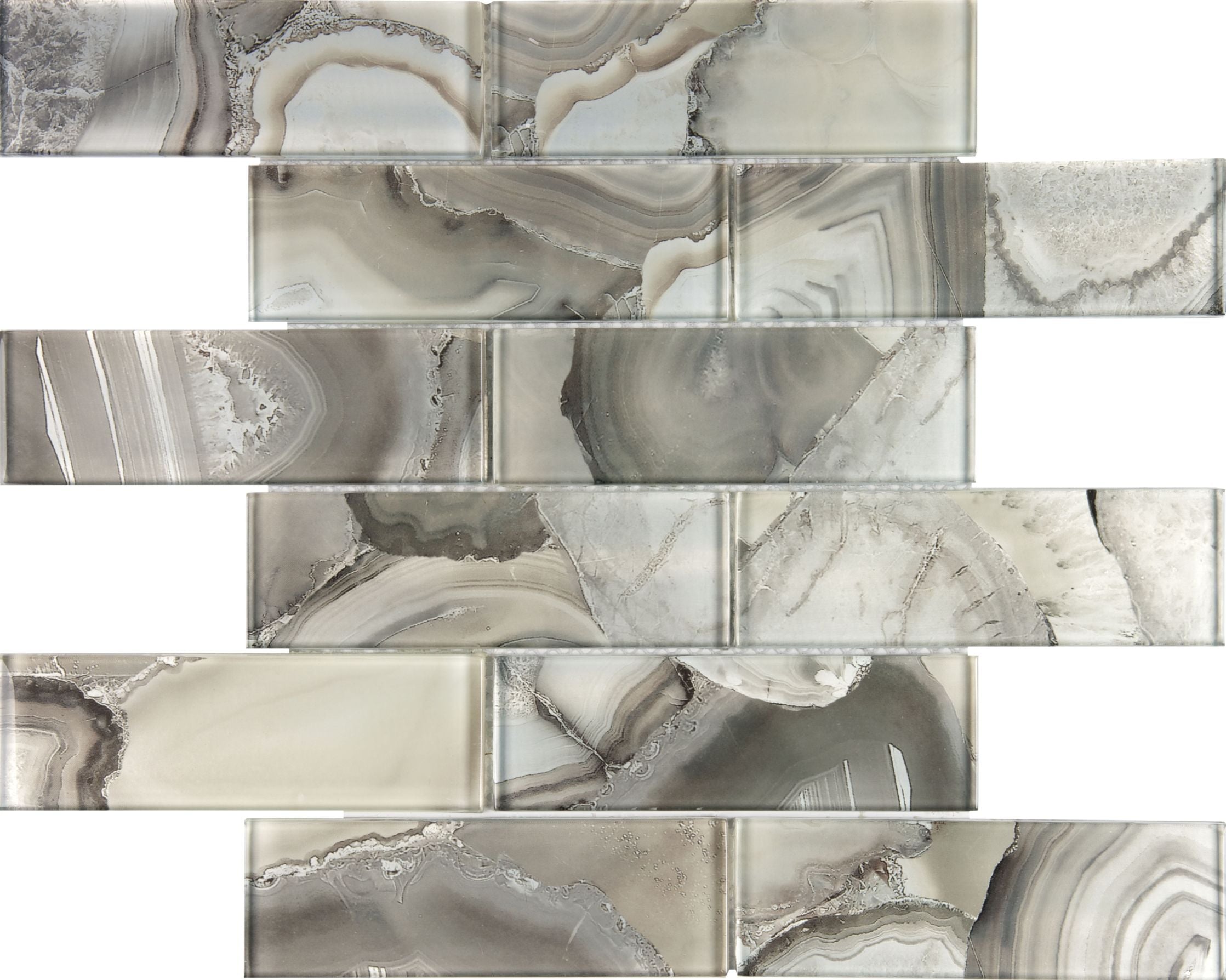 mosaic by Anatolia Tile, top-down product view, 2"×6" size. Premium porcelain for floors and walls.
