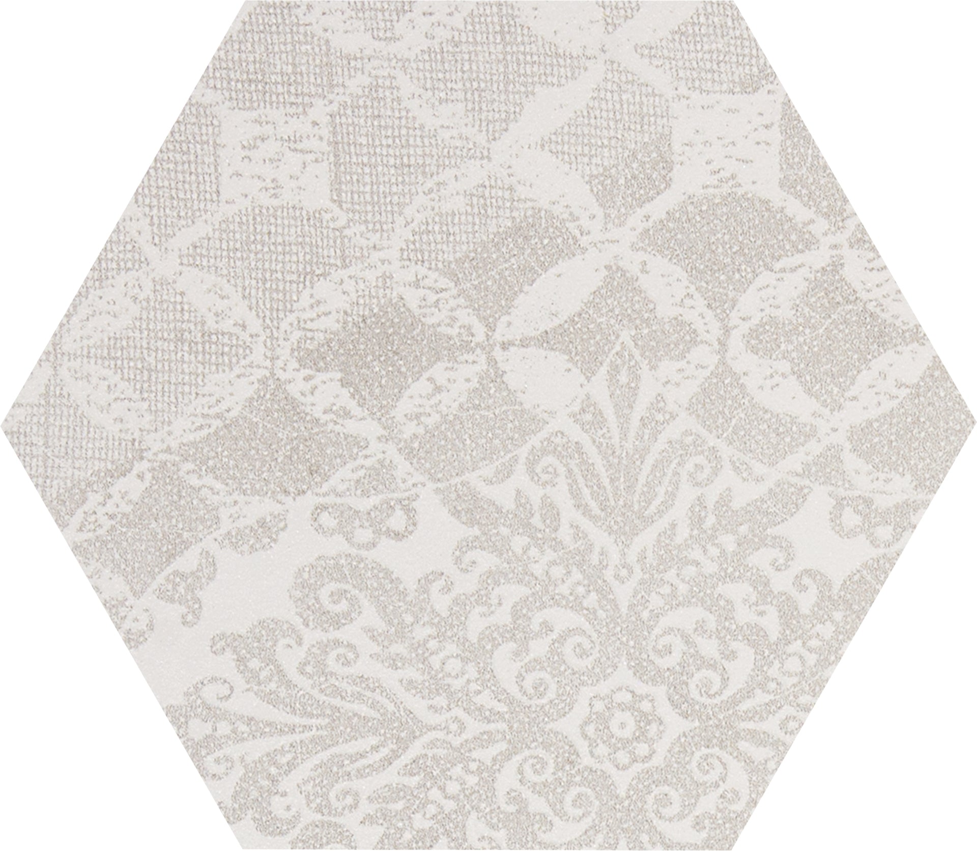 Gesso Natural White porcelain decorative accent tile by Emil, 10 1/16"x11 9/16"x9.5-mm size. Premium Italian porcelain for floors and walls.