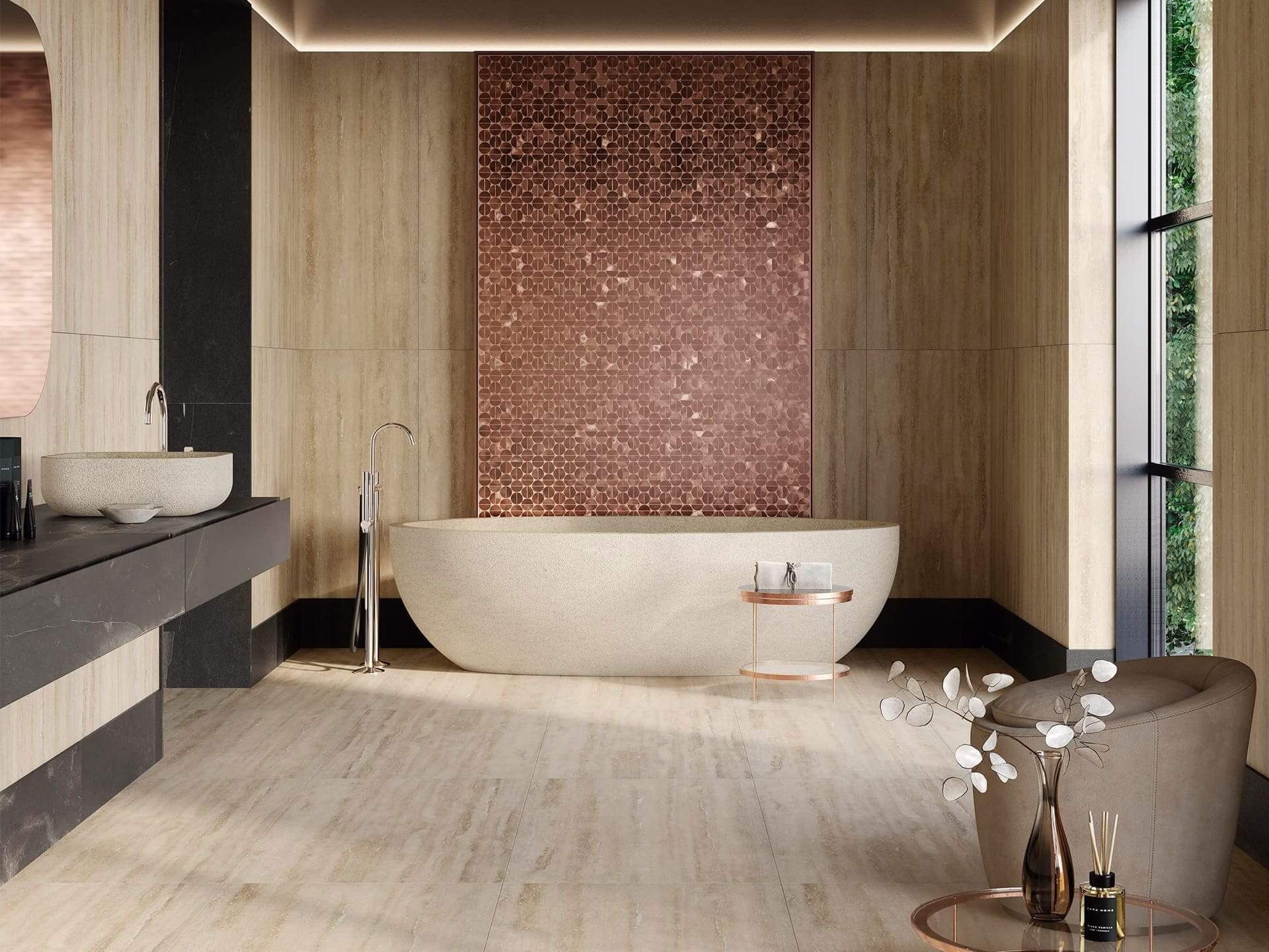 Sphere Copper Mosaic (13x12x2-mm | gloss)