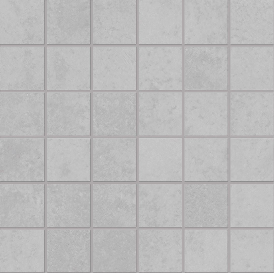 Pigmento GRIGIO CENERE porcelain mosaic tile by Emil, silktech finish, 12"x12" size. Premium Italian porcelain for floors and walls.